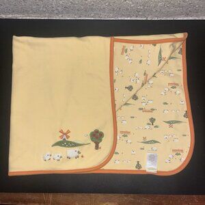 Gymboree Wooly Pals Yellow Sheep Windmill Baby Blanket Security Reversible 2006